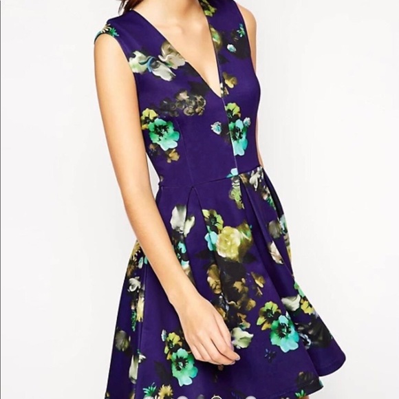 ASOS Floral Print Skater Dress - Picture 1 of 6